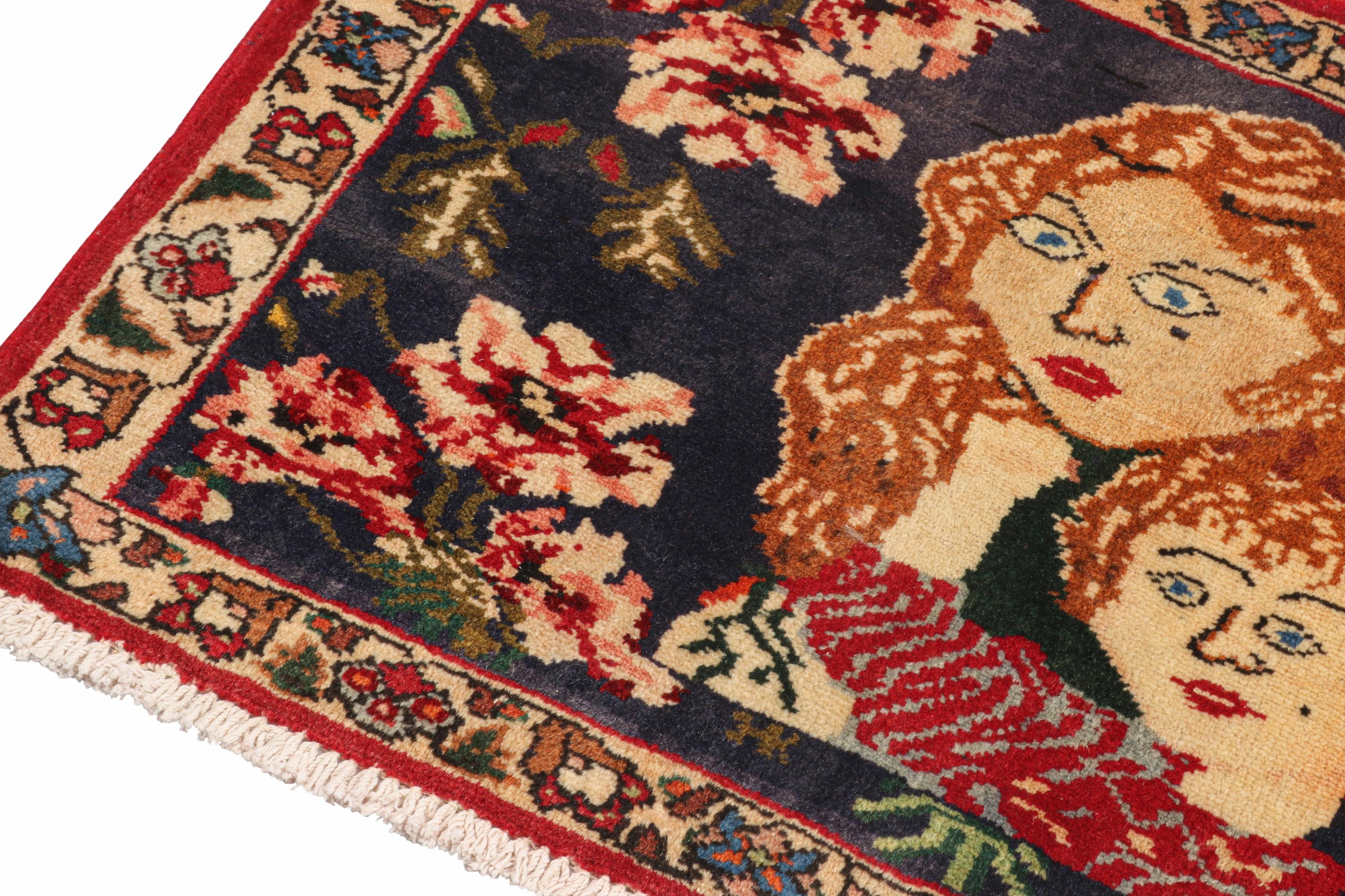 Gabbeh-Teppich in Rot und Brown - Bilder mit Mustern von Rug & Kilim (Handgeknüpft) im Angebot