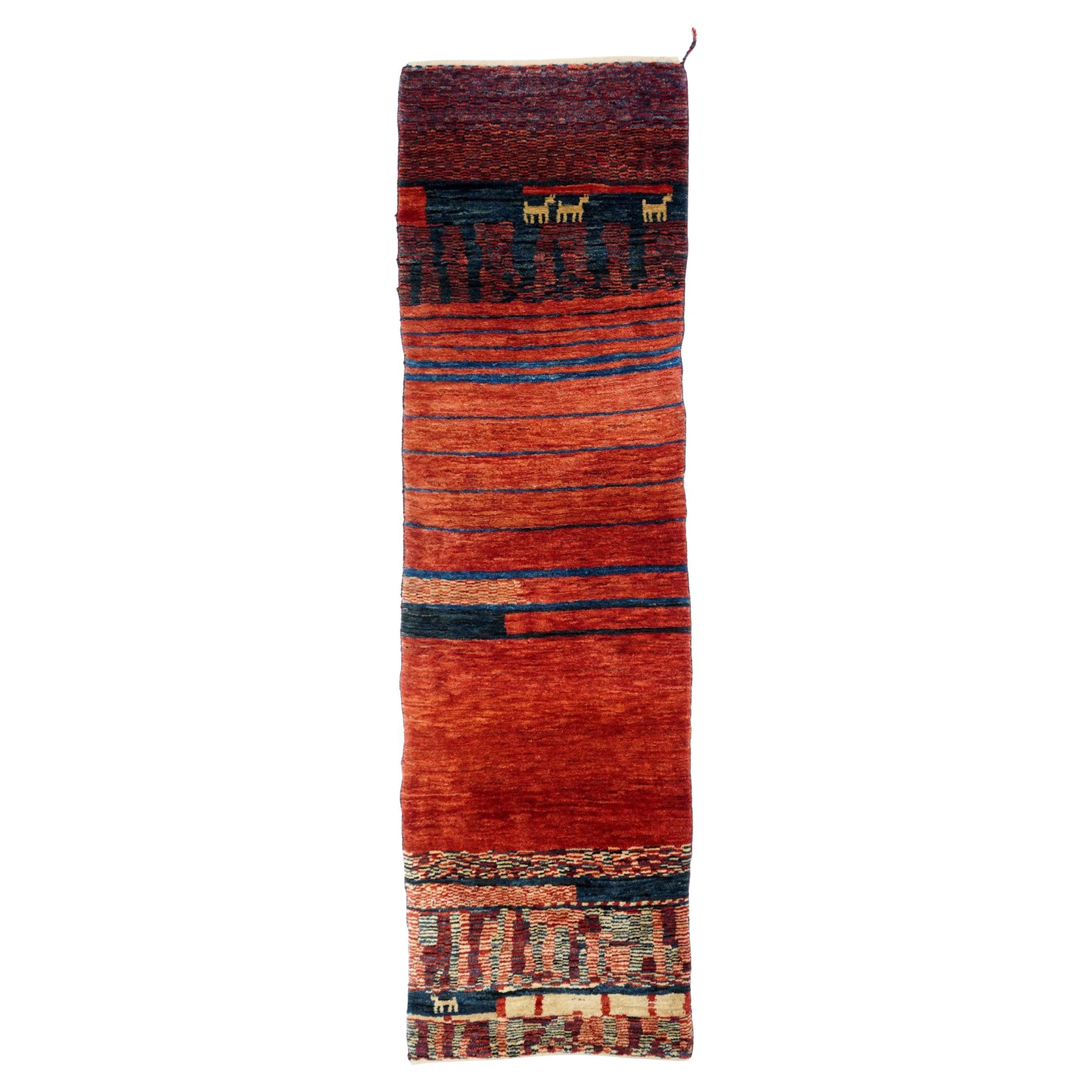 Vintage Gabbeh Runner 2'7'' x 9'9''