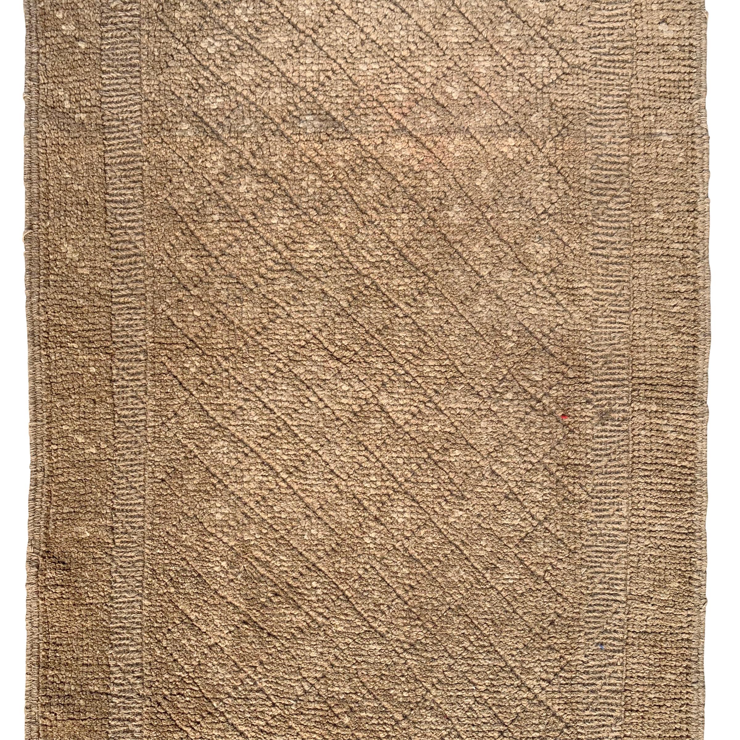 A wonderful 21st century Persian Gabbeh runner with a beautiful all-over tone on tone woven diamond pattern surrounded by a simple border.