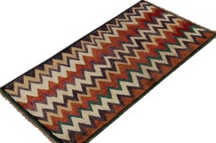 Vintage Gabbeh Runner in Polychromatic Chevron Patterns by Rug & Kilim