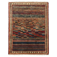 Vintage Gabbeh Tribal Rug in Polychromatic Abstract Pattern by Rug & Kilim