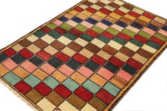 Vintage Gabbeh Tribal Rug in Polychromatic Geometric Pattern by Rug & Kilim