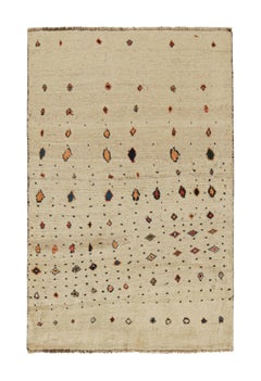 Tapis tribal Gabbeh vintage à motif géométrique polychrome par Rug & Kilim