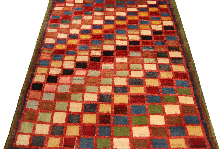 Vintage Gabbeh Tribal Rug in Polychromatic Geometric Pattern by Rug and ...