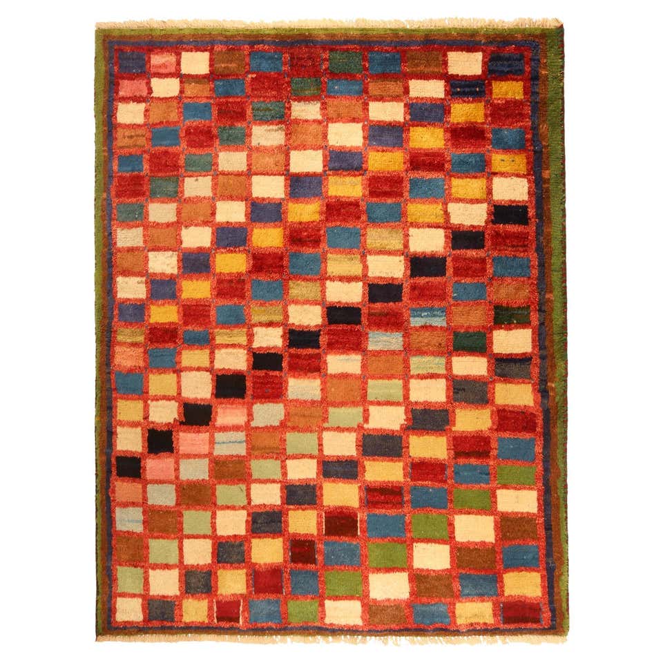 Vintage Gabbeh Tribal Rug in Polychromatic Geometric Pattern by Rug and ...