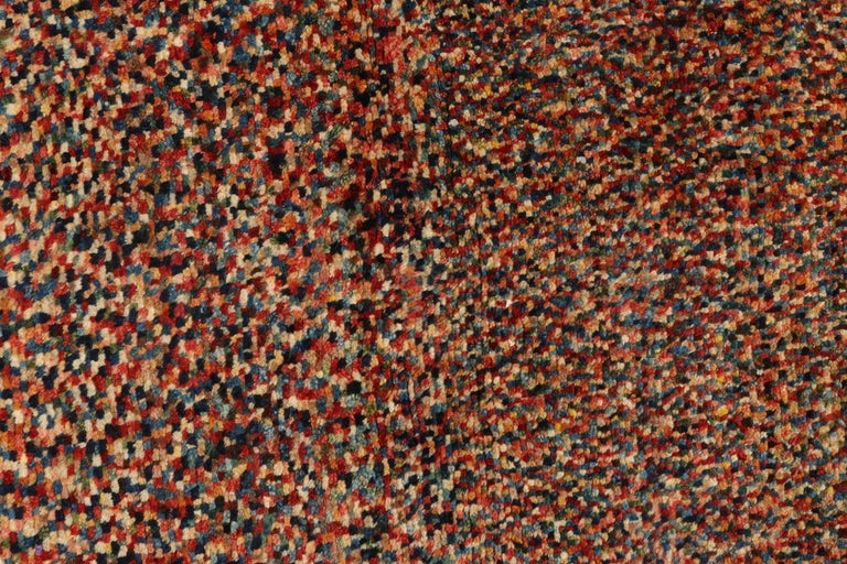 Vintage Gabbeh Tribal Rug in Polychromatic Striae and Dots Pattern by ...