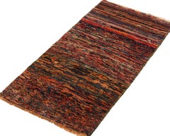 Vintage Gabbeh Tribal Rug in Polychromatic Striae Pattern by Rug & Kilim
