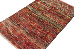 Vintage Gabbeh Tribal Rug in Polychromatic Striae Pattern by Rug & Kilim