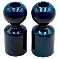 Vintage Gabbianelli Candleholders 1970s Italian Pottery by Liisi Beckmann