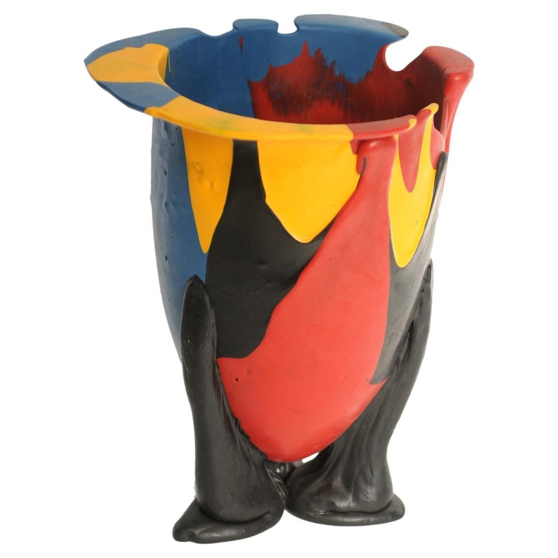 Vintage Gaetano Pesce Amazonia L Vase Resin Yellow Red Blue Black