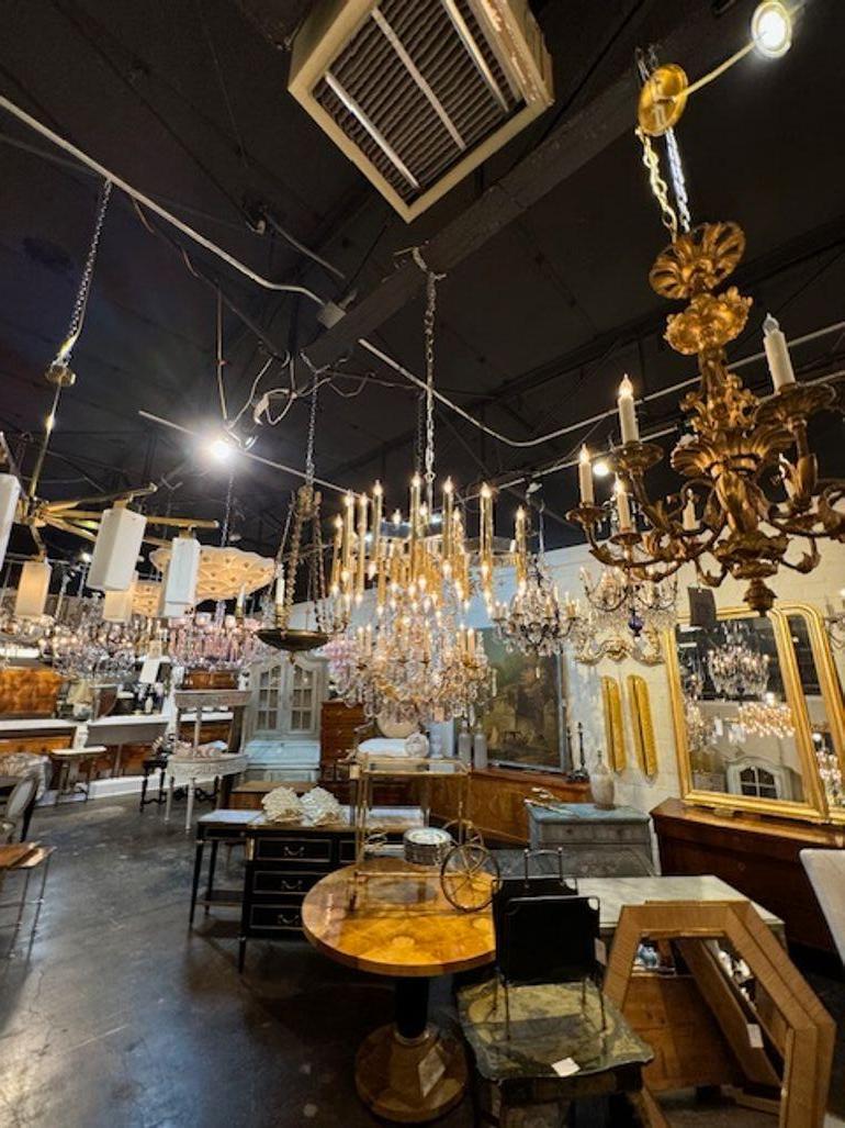Lampadario d'epoca in ottone e cromo Gaetano Sciolari in vendita 1
