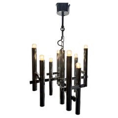Lustre à suspension moderne italien vintage à 8 bras de Gaetano Sciolari
