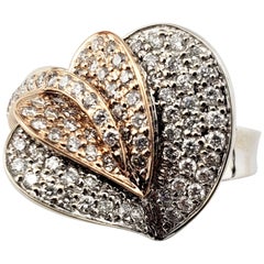 14 Karat Rose and White Gold Diamond Ring