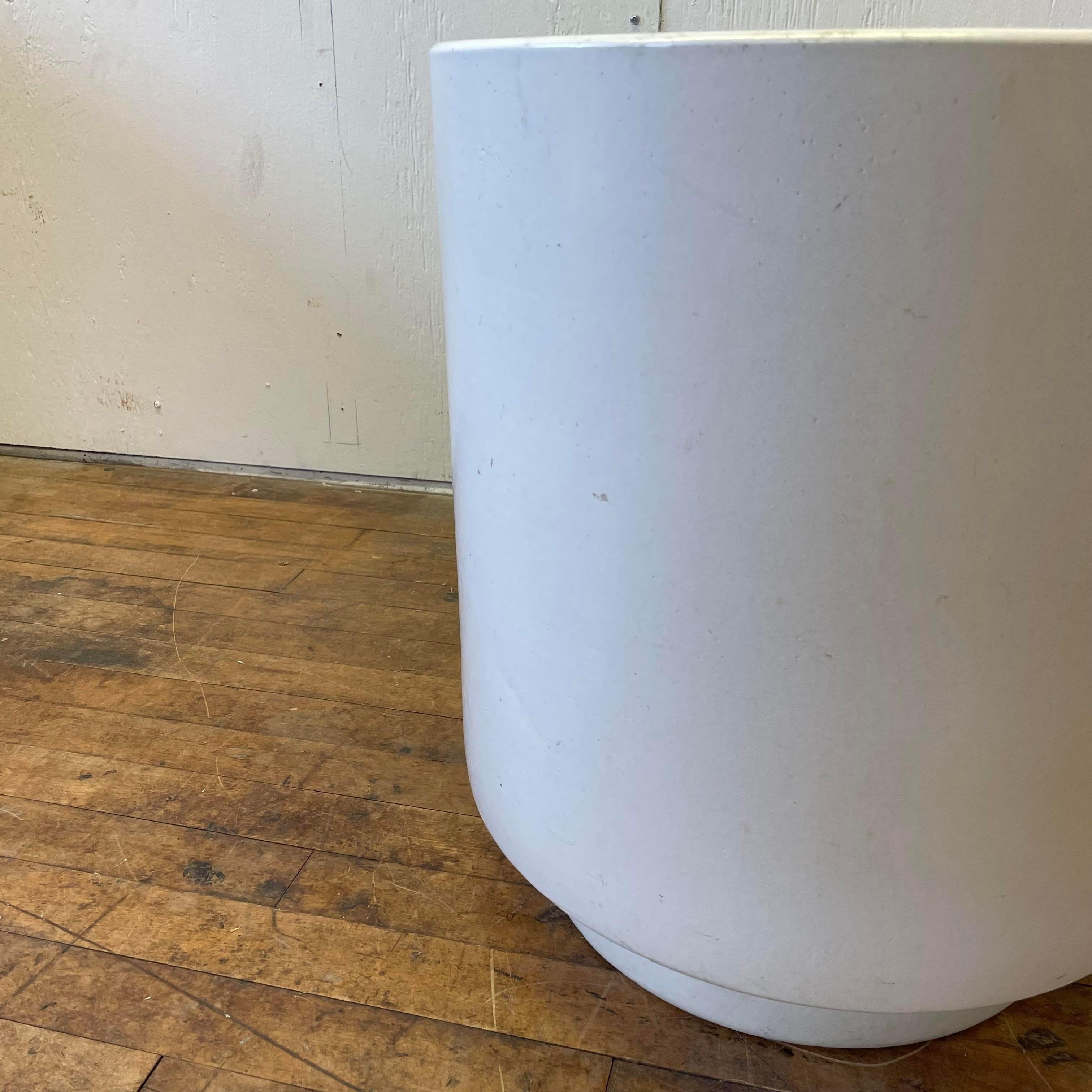 Mid-Century Modern Vintage Gainey White Glaze California Pottery Planter