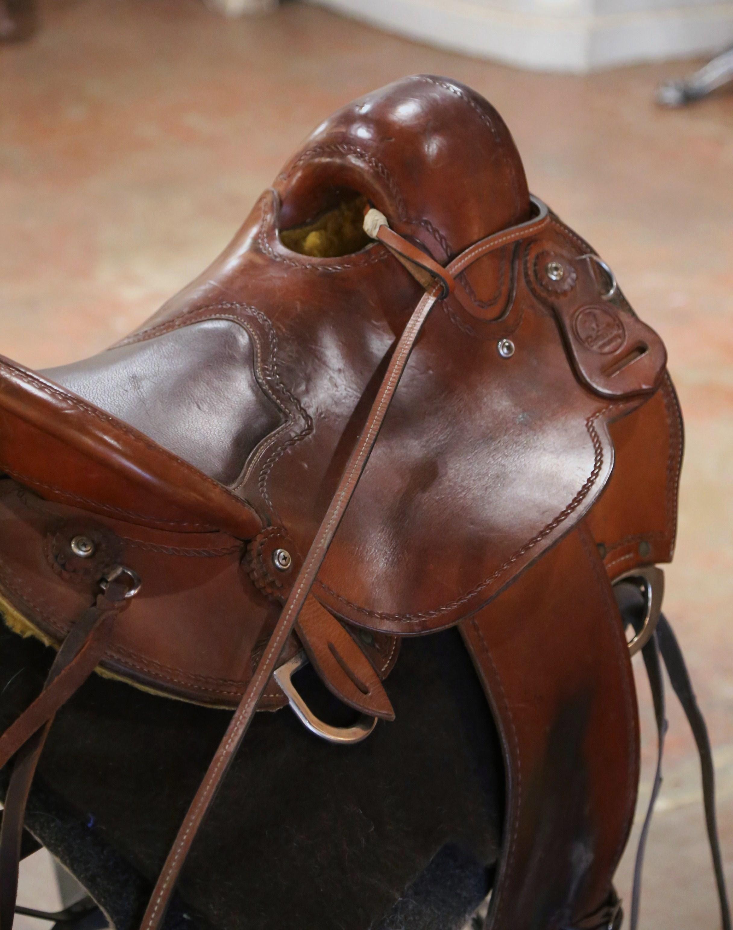 Vintage Gait Way McCall Unternehmen Brown Leder Pferdesattel im Angebot 7