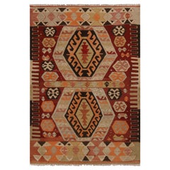 Tapis Kilim vintage Gal en laine bleue et bourgogne avec accents vibrants de Rug & Kilim