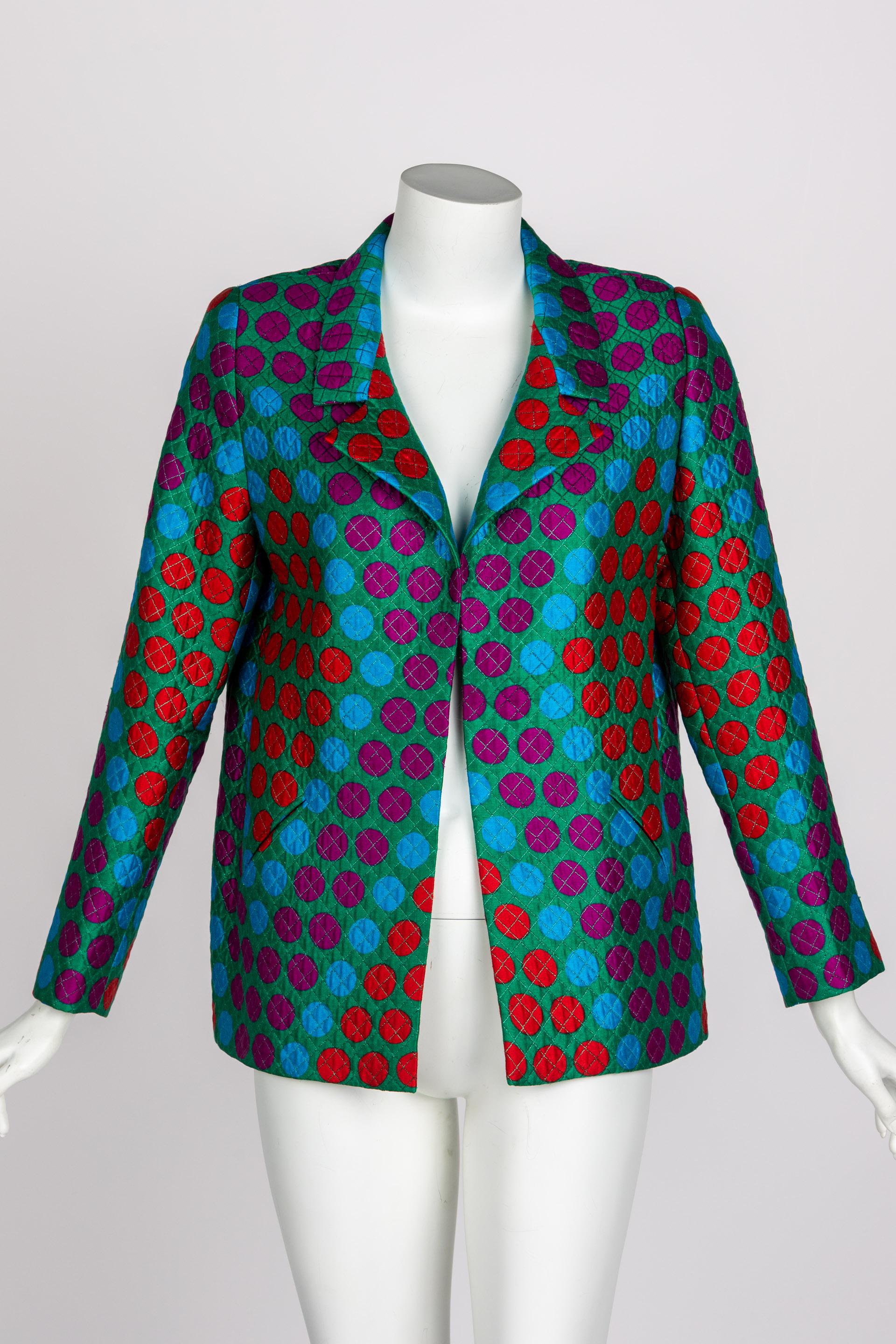 Women's Vintage Galanos Polka Dot Jacket 1980s For Sale