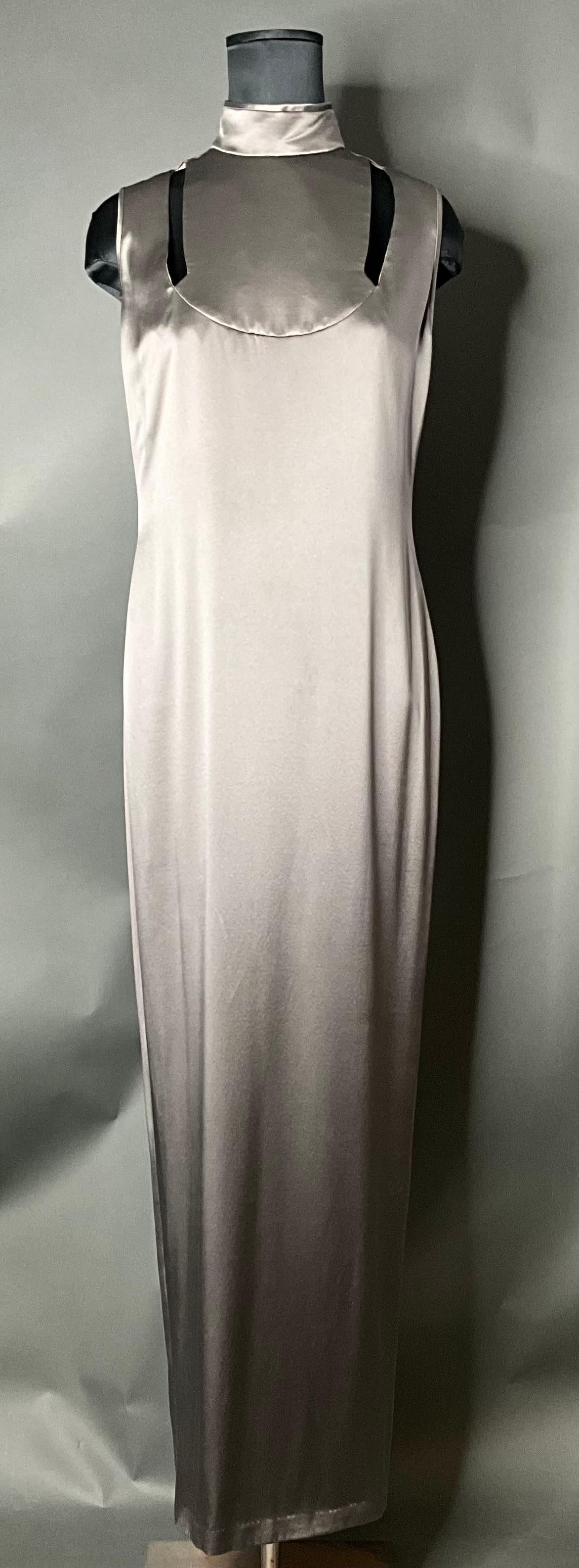 Argento Maxi abito vintage A. Silver di Galanos in vendita