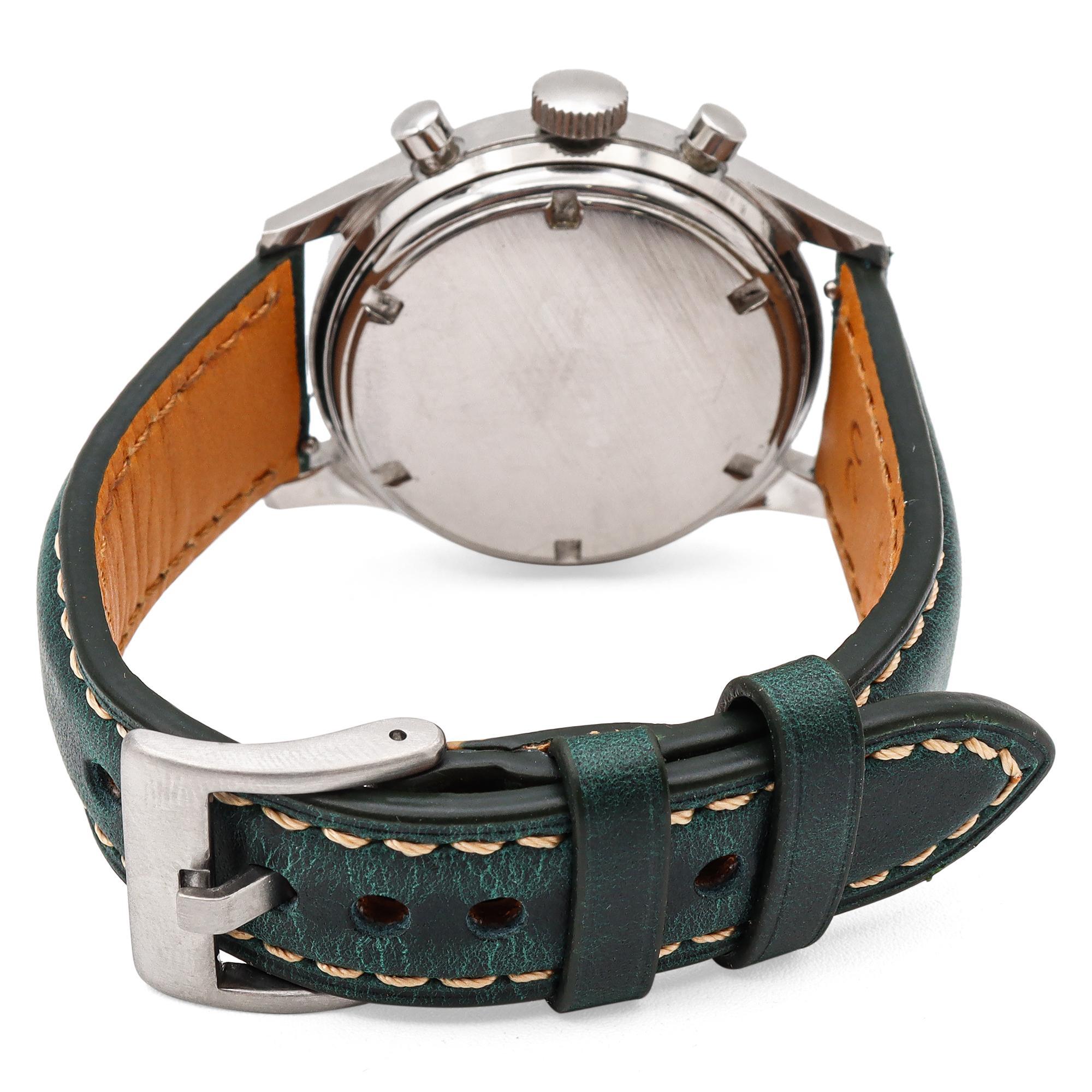 Vintage Gallet Aerographic Valjoux 72 Chronograph Men's Watch For Sale 2