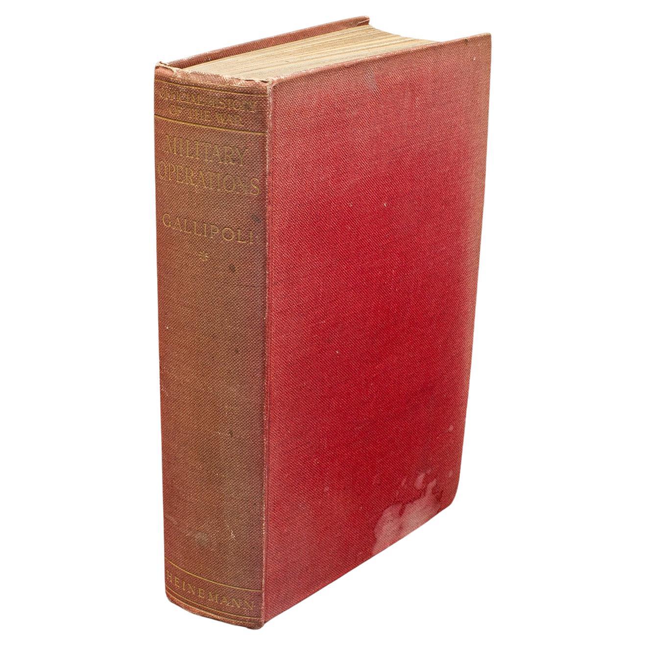 Vintage Gallipoli WWI Book, English, Military History, Maps, First