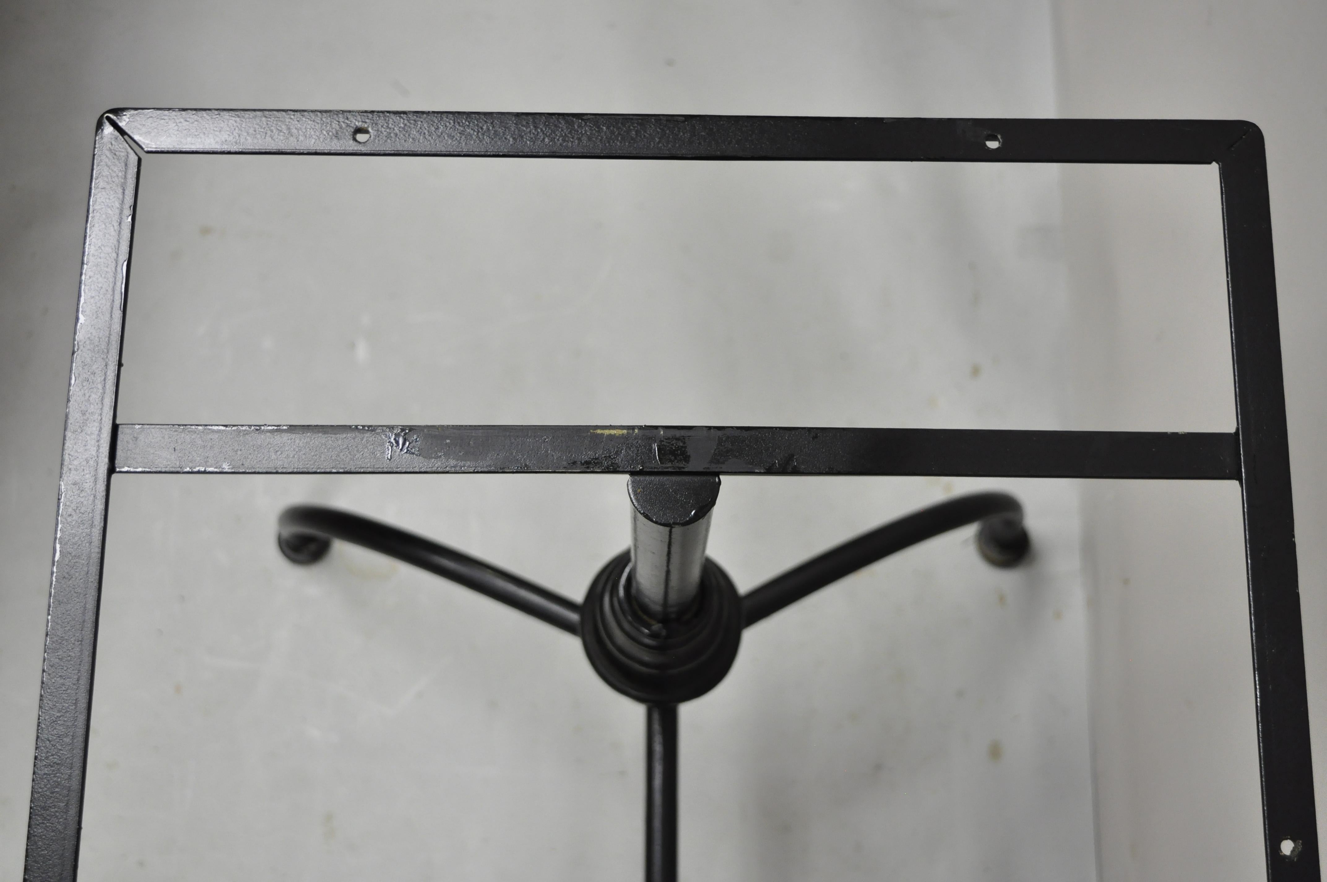 20th Century Vintage Gallo French Style Black Wrought Iron Pastry Dining Table Desk Base