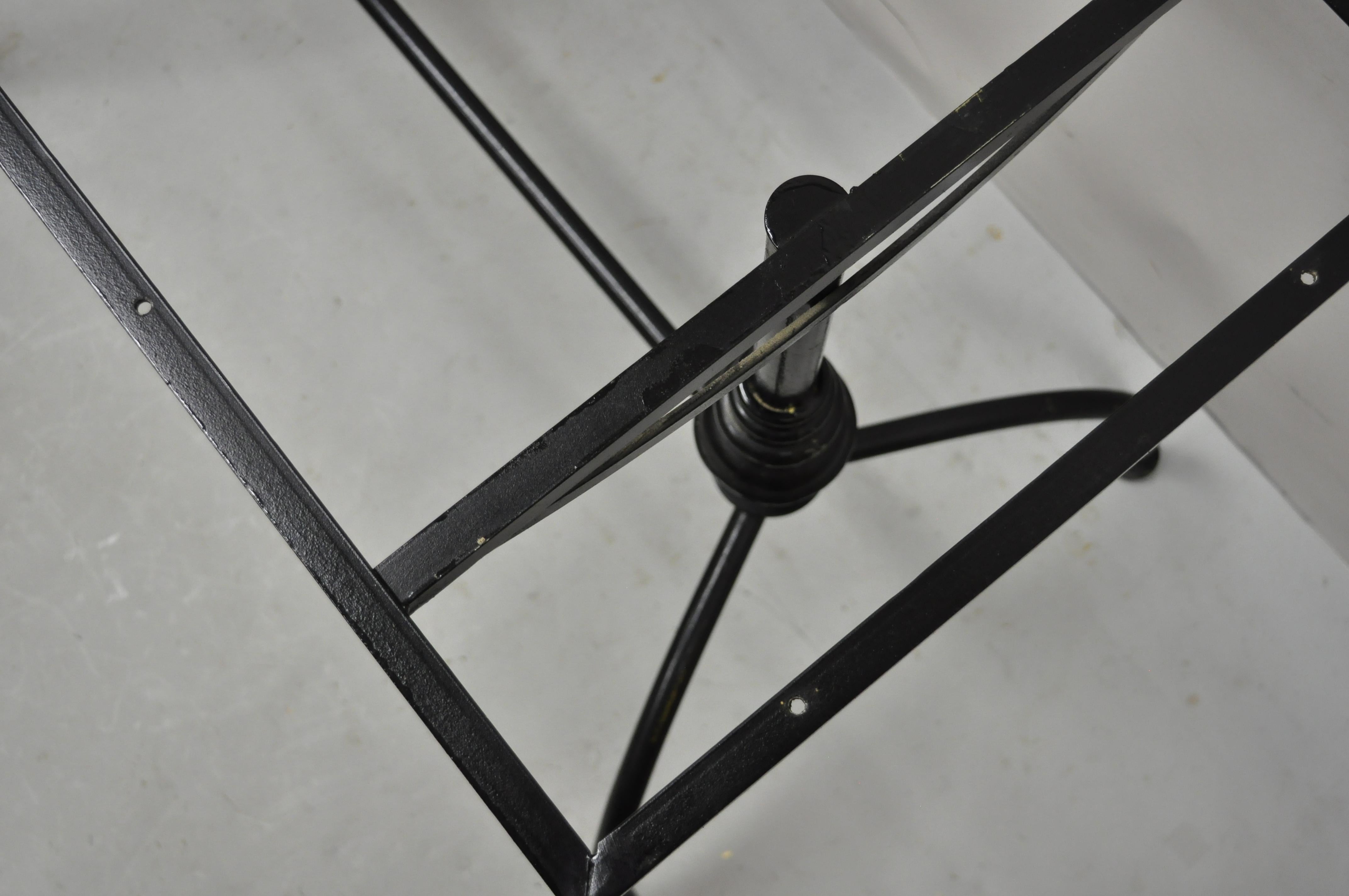Vintage Gallo French Style Black Wrought Iron Pastry Dining Table Desk Base 1