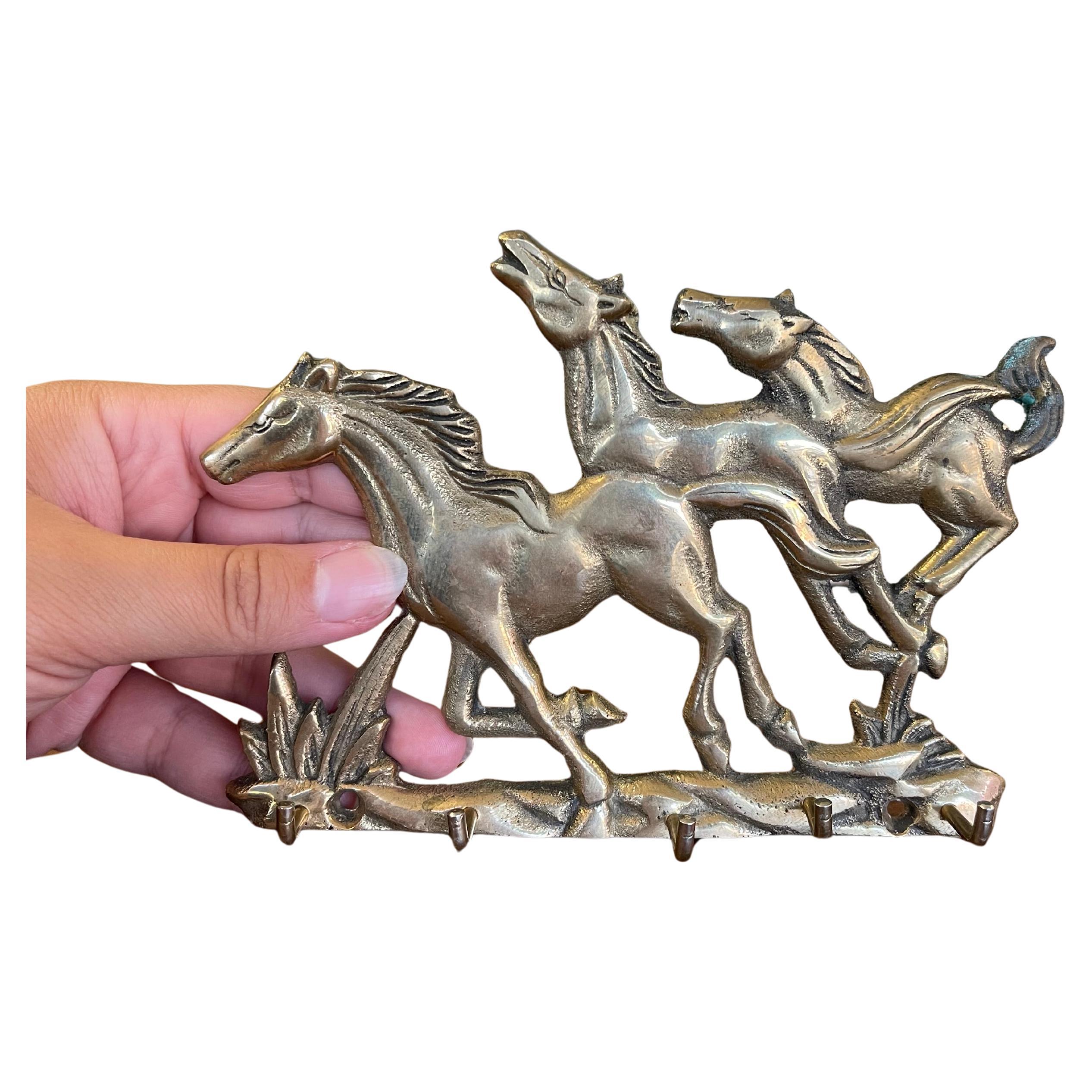 Portachiavi da parete Vintage Galloping Horses - Portachiavi decorativo equestre.