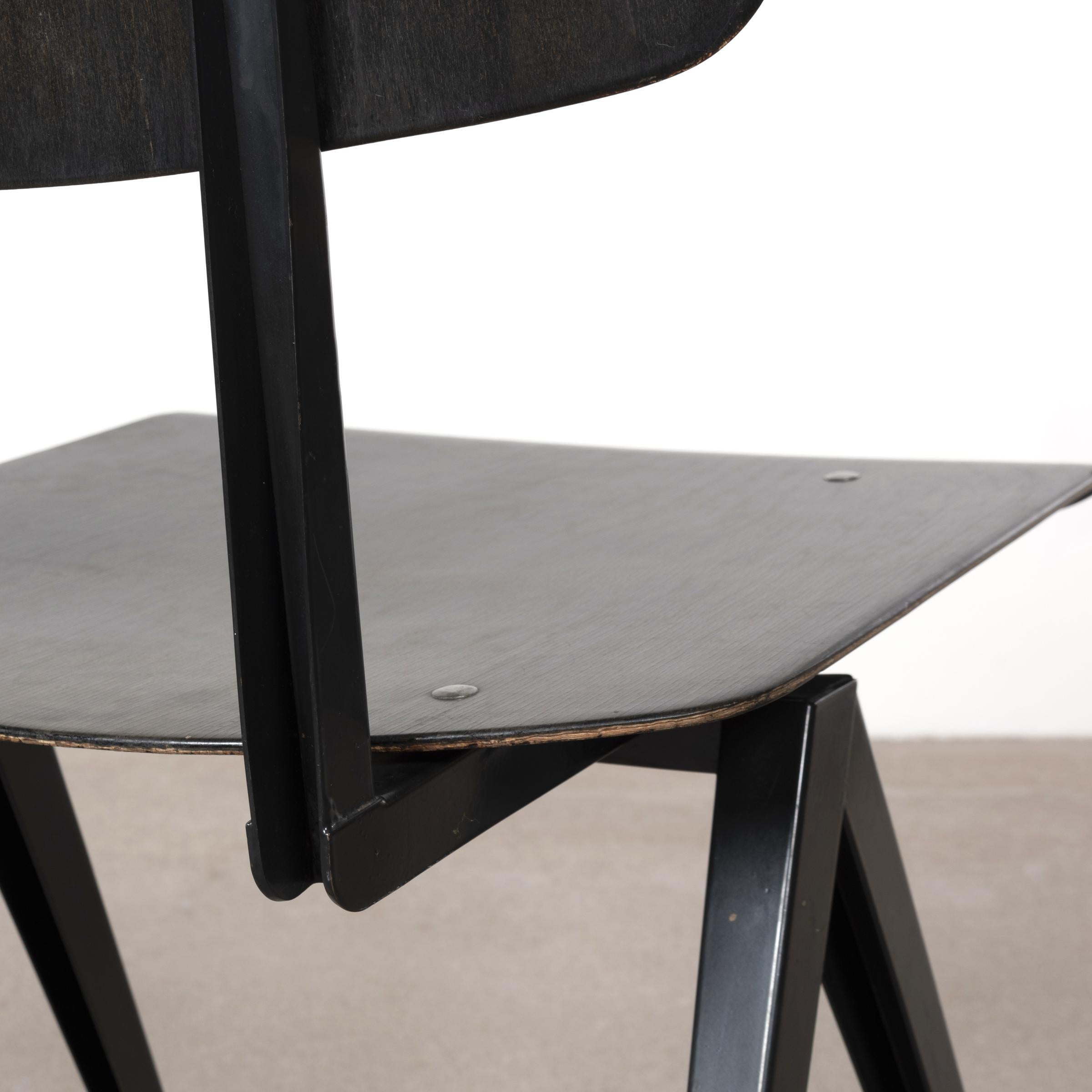 Vintage Galvanitas Plywood Chair S16 Dark Ebony, Netherlands 11