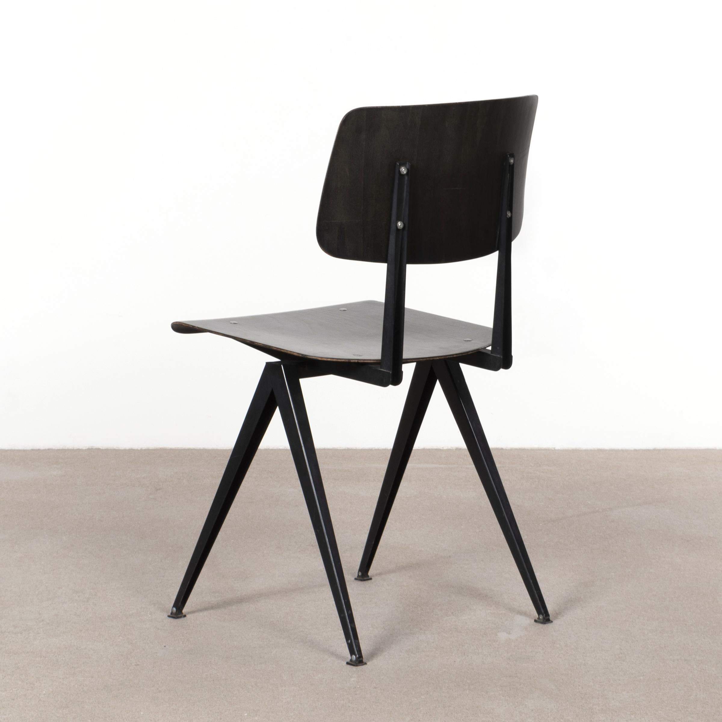 Dutch Vintage Galvanitas Plywood Chair S16 Dark Ebony, Netherlands