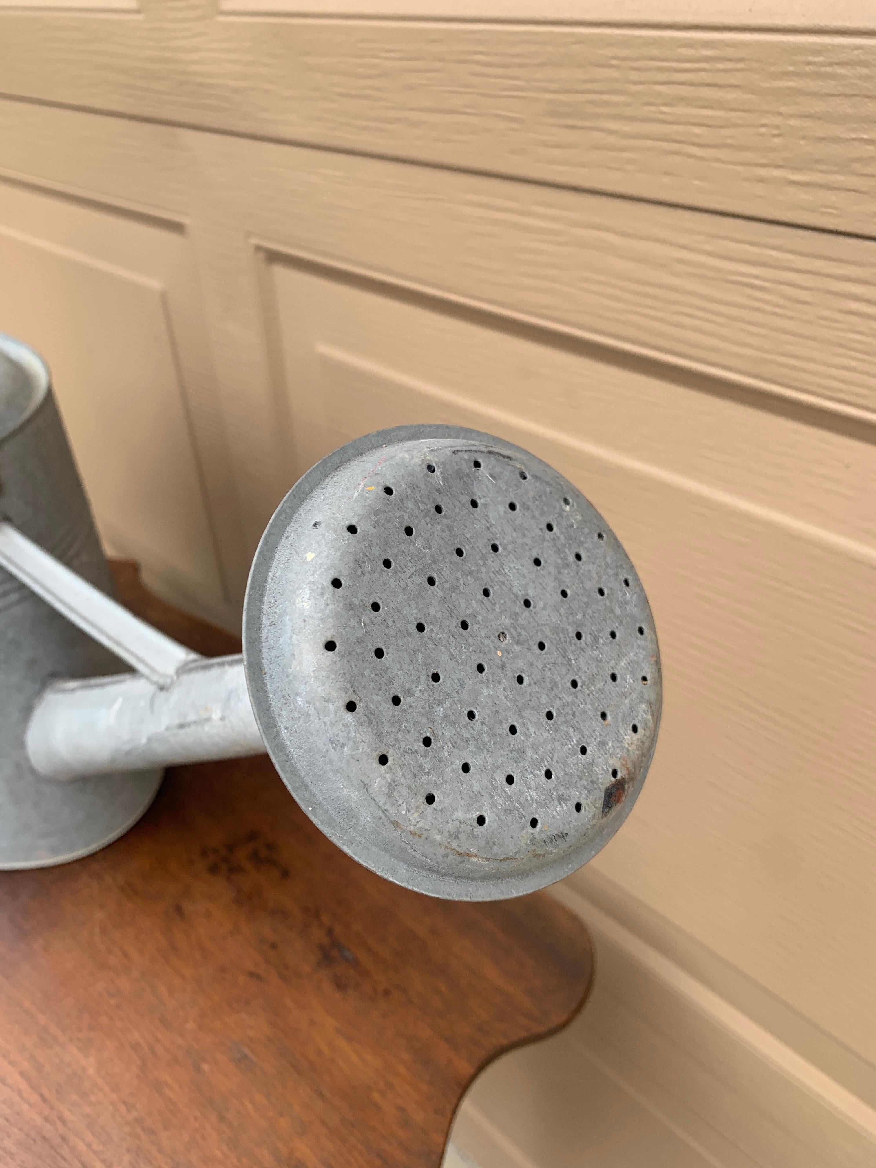 Mid-20th Century Vintage Galvanized Steel and Copper Garden Watering Can, Circa 1940s