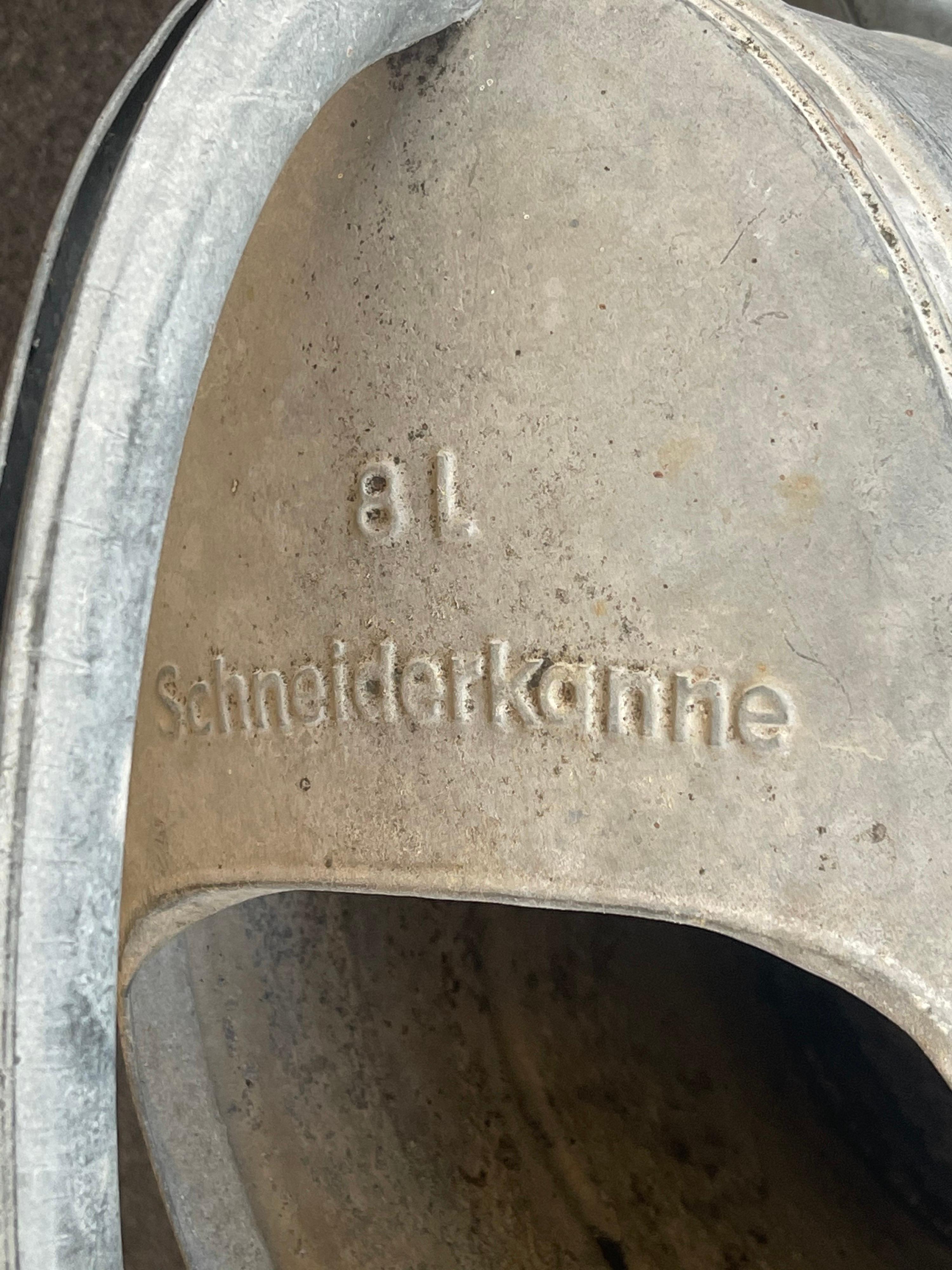 20th Century Vintage Galvanized Steel Watering Can by Schneiderkanne For Sale