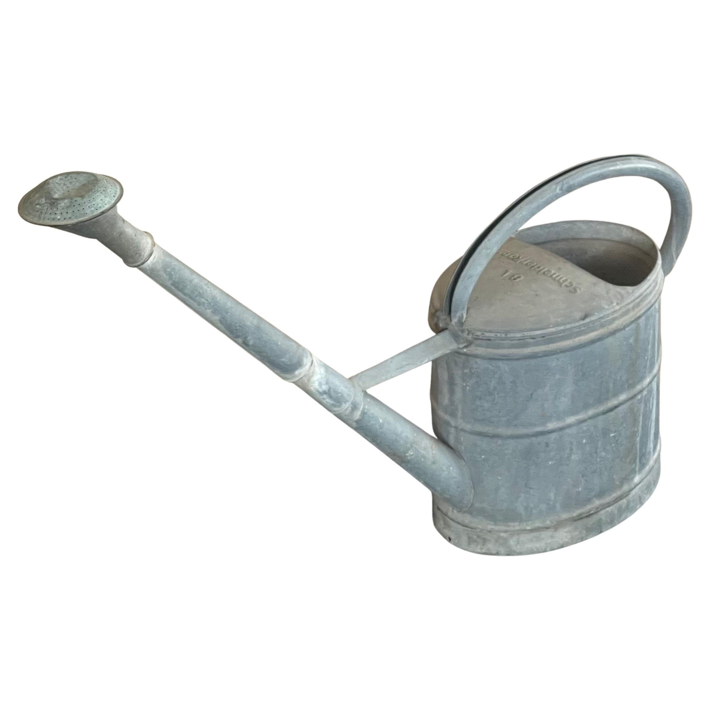 Vintage Galvanized Steel Watering Can by Schneiderkanne For Sale