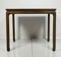 Vintage Game Table With Leather Top by Baker Furniture "Collectors Edition"