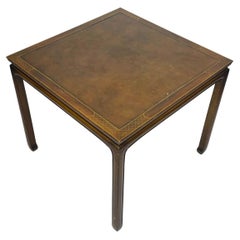 Used Game Table With Leather Top by Baker Furniture "Collectors Edition"