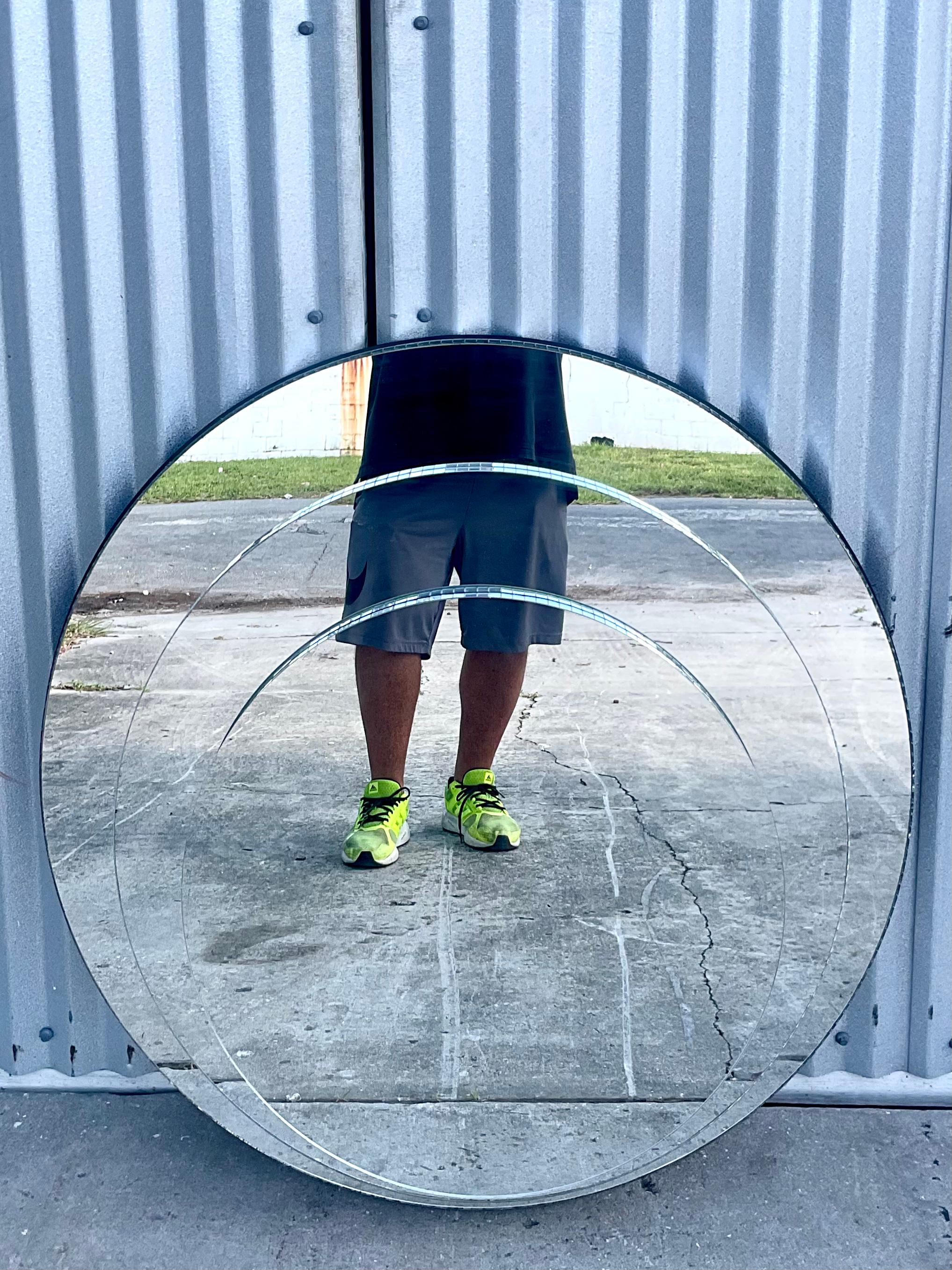 American Vintage Gampel-Stoll Tri Ring Stacked Mirror