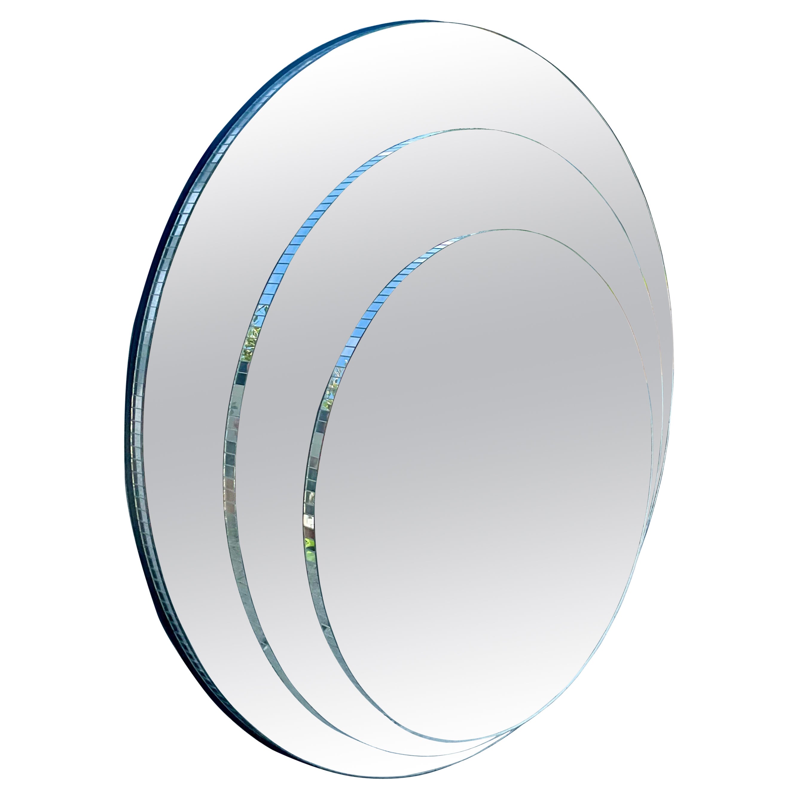Vintage Gampel-Stoll Tri Ring Stacked Mirror