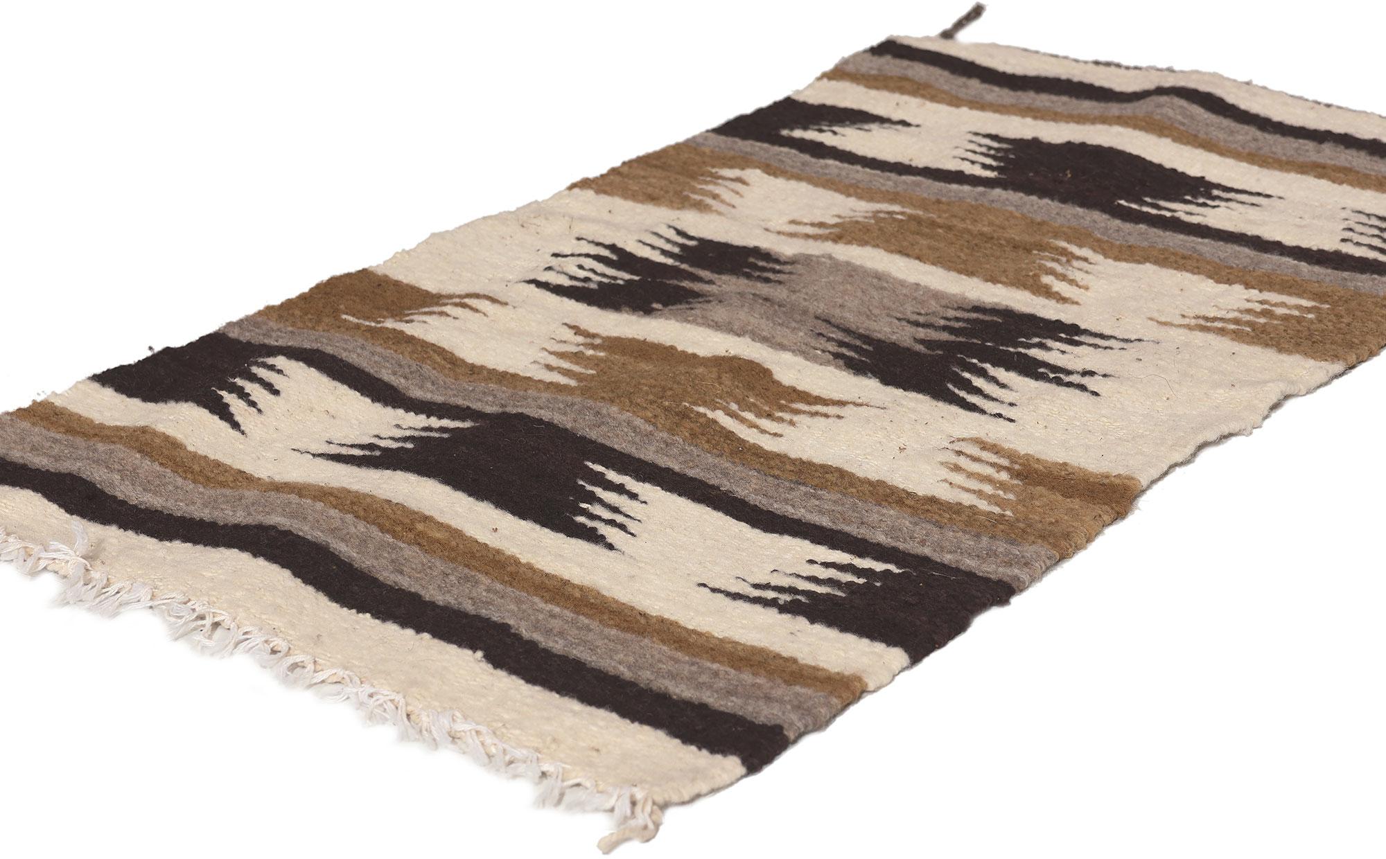 78632 Vintage Ganado Navajo Rug, 01'07 x 02'11.
Earthy Southwestern meets luxury lodge in this handwoven Navajo rug. The eye-catching Ganado design and neutral earthy colorway woven into this piece work together to evoke a subtle Southwest look. The