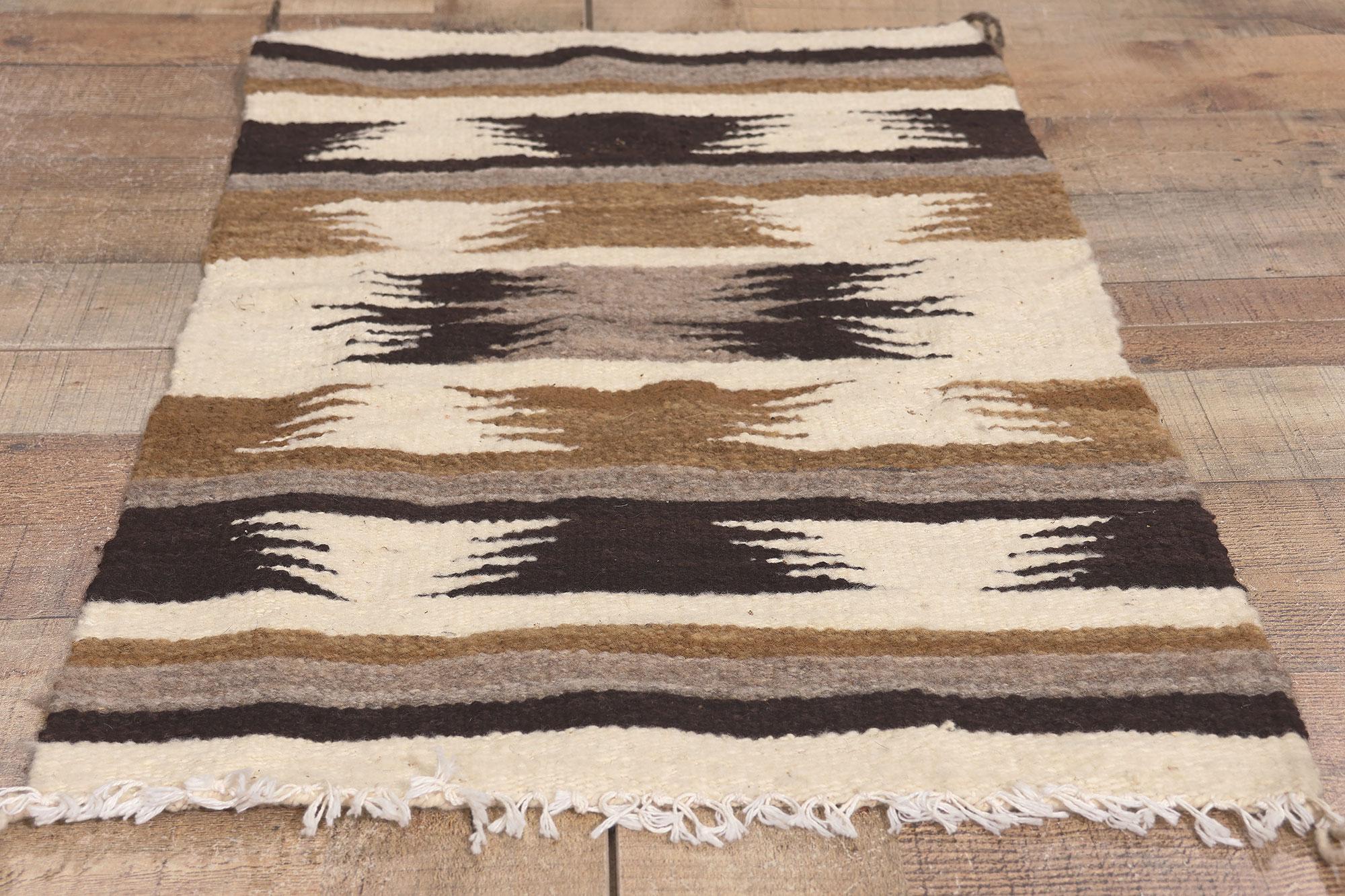 Wool Vintage Ganado Navajo Rug, Earthy Southwestern Meets Luxury Lodge For Sale