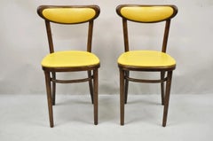 Vintage GAR Products Yellow Bentwood Ice Cream Parlor Dining Side Chair - a Pair