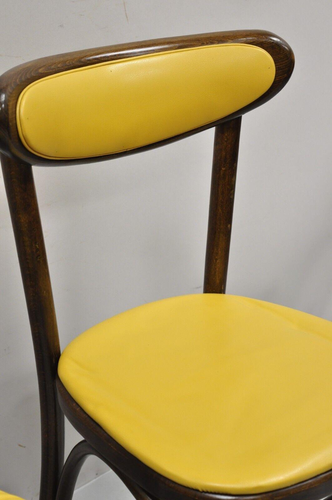 Vintage GAR Products Yellow Bentwood Ice Cream Parlor Side Chair, a Pair For Sale 1