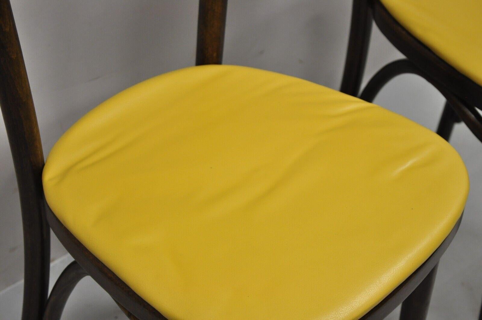American Vintage GAR Products Yellow Bentwood Ice Cream Parlor Side Chair, a Pair For Sale