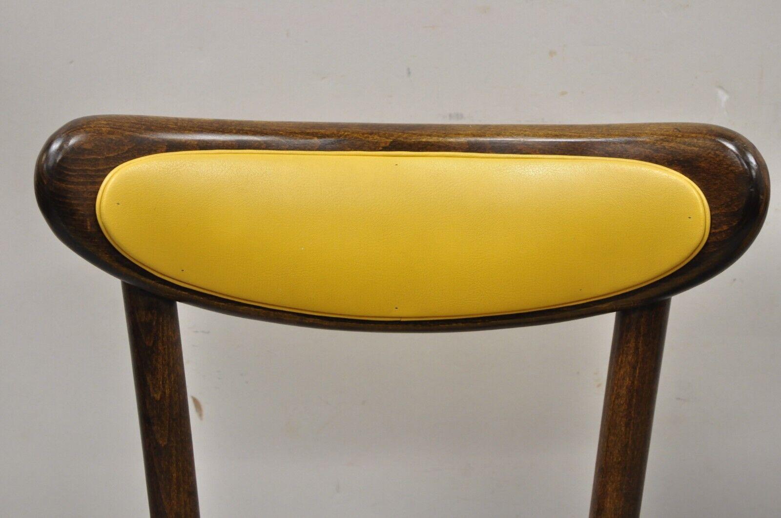 Vintage GAR Products Yellow Bentwood Ice Cream Parlor Side Chair, a Pair In Good Condition For Sale In Philadelphia, PA