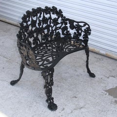 Vintage Garden Cast Aluminum Settee and Chair