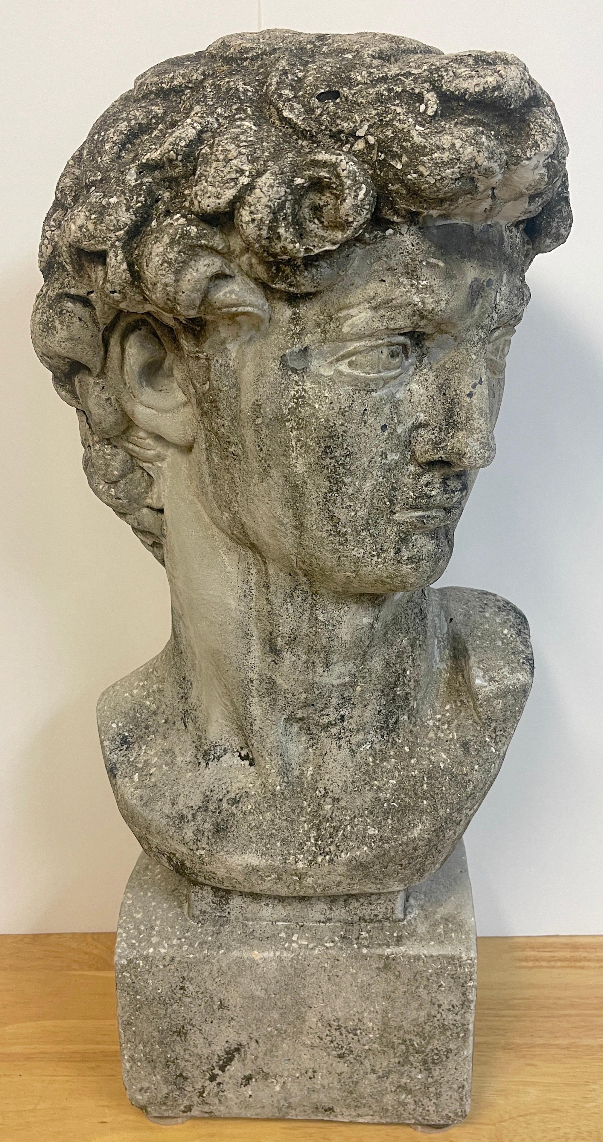 statue of david encased in bricks