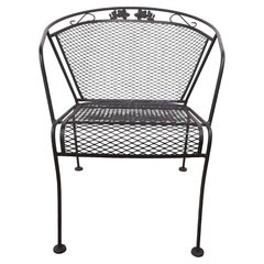 Chaise de salle à manger de jardin vintage attribuée à The Woodard Furniture Company  1960/70