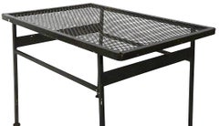 Vintage Garden Patio Poolside Wrought Iron Metal Mesh Side Table att to Woodard