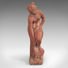 Statua da giardino vintage, inglese, pietra ricostituita, da esterno, figura, circa 1970