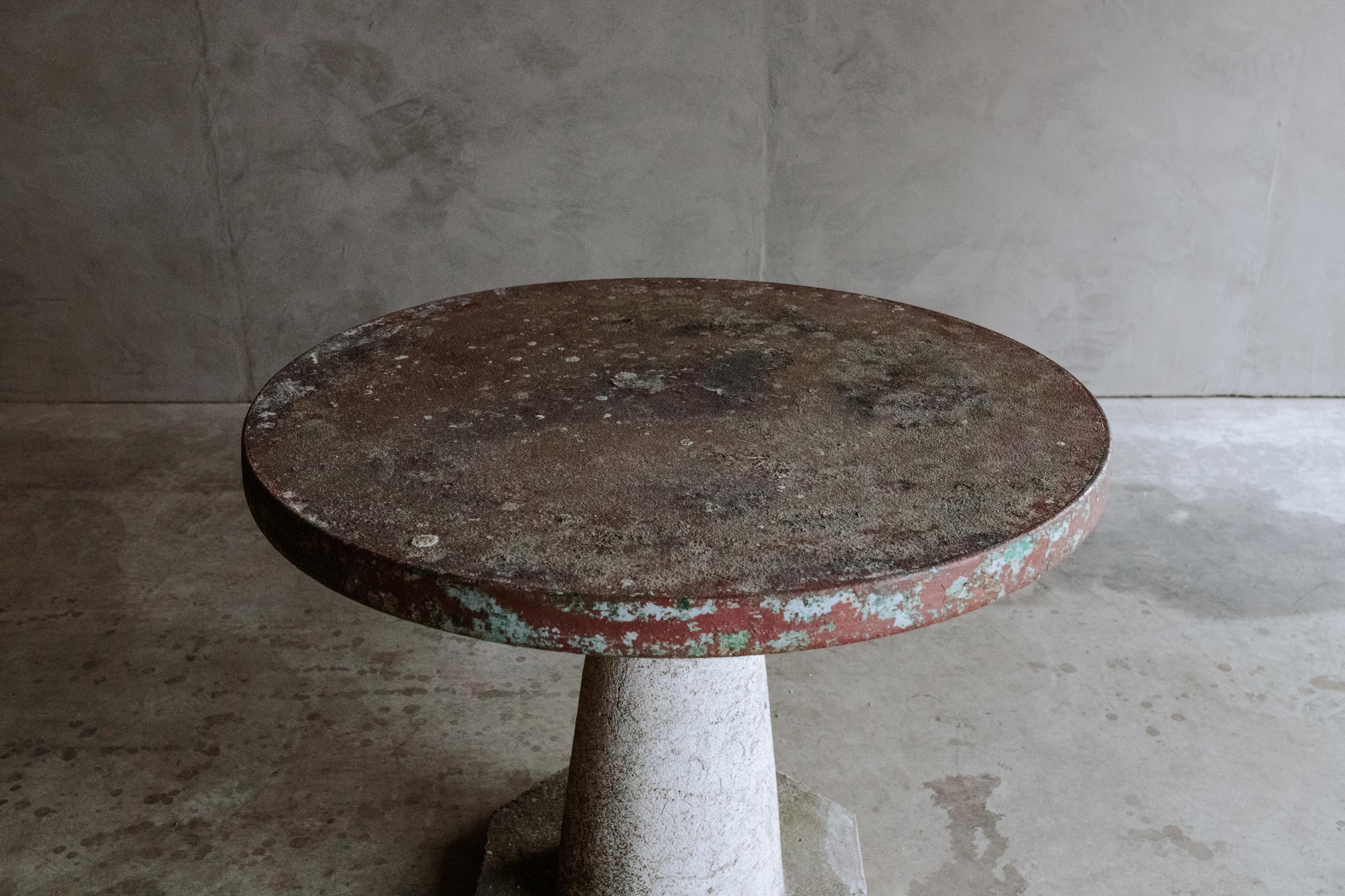 Vintage garden table from France, Circa 1950. Superb original color and patina.