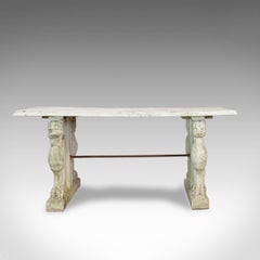 Vintage Garden Table, Italian, Reconstituted Stone, Mid-20th Century, circa 1960
