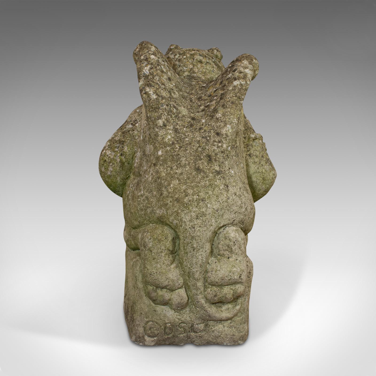 Late 20th Century Vintage Gargoyle, English, Reconstituted Stone, Outdoor Ornament, Water Feature